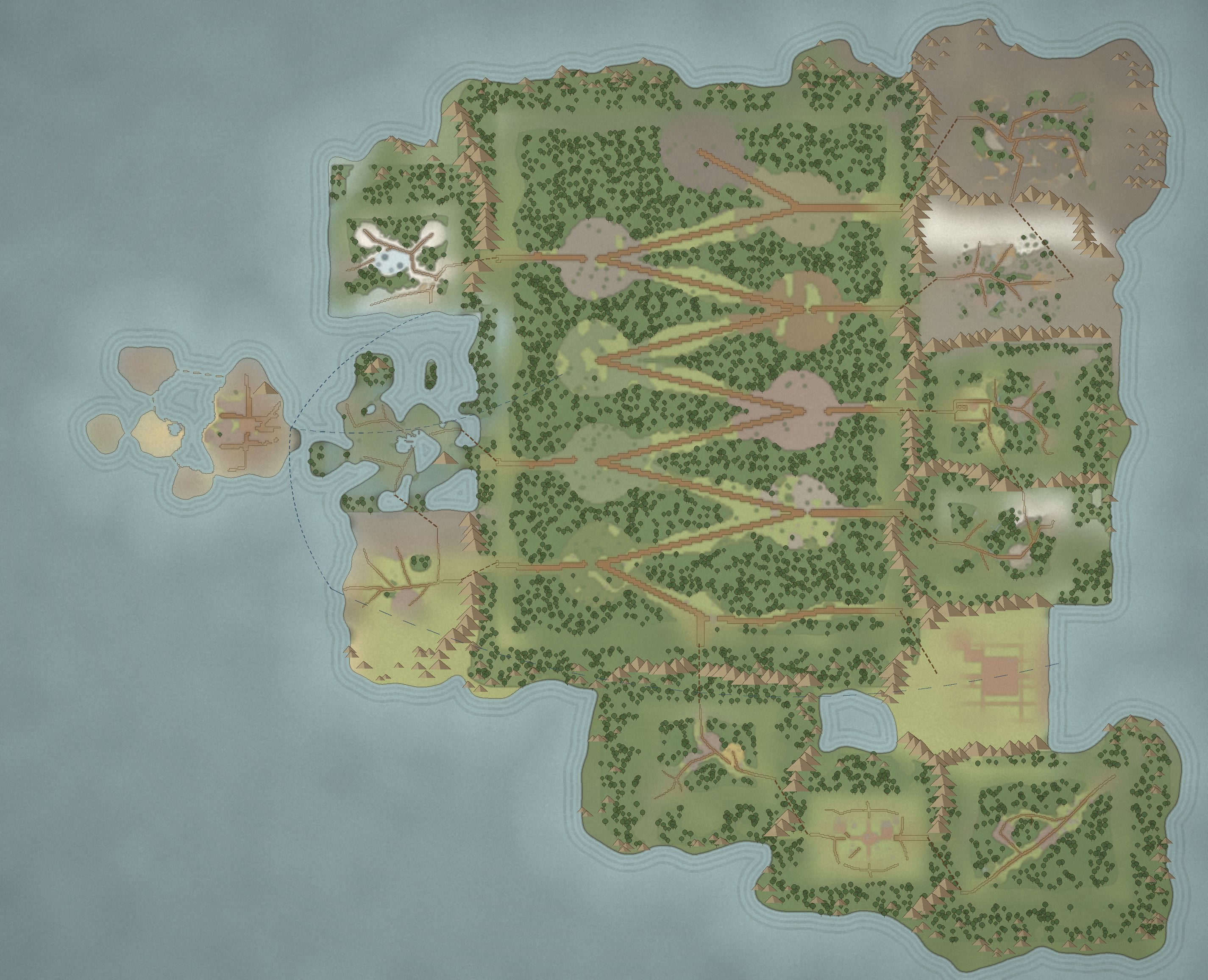 The painted map of the world of Hallowmyr